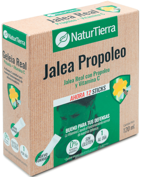 NaturTierra Jalea Real con Propóleo y Vit. C 12 Sticks