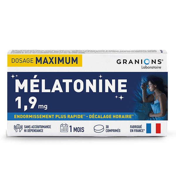 Granions Melatonine  1,9 mg - Sommeil, Endormissement plus rapide - Cure 1 mois 2