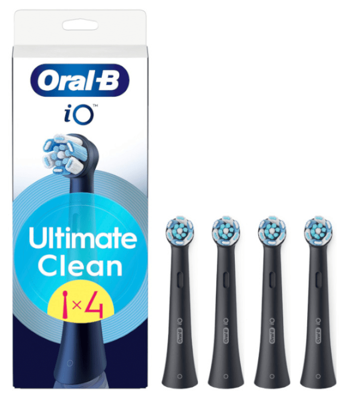 Oral-B Recambios Cepillo Eléctrico iO Ultimate Clean Negro Pack 4 uds
