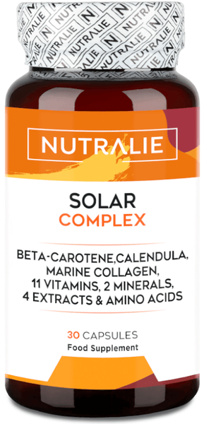 Nutralie Solar Complex Con Colágeno Y Aminoácidos Bronceador Y Protector 30 Cápsulas