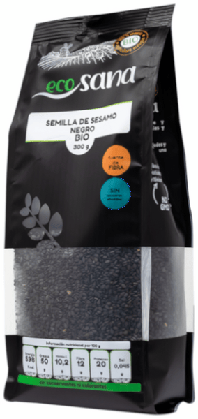Ecosana Negro Semilla De Sésamo Bio 300 G - Imagen 2