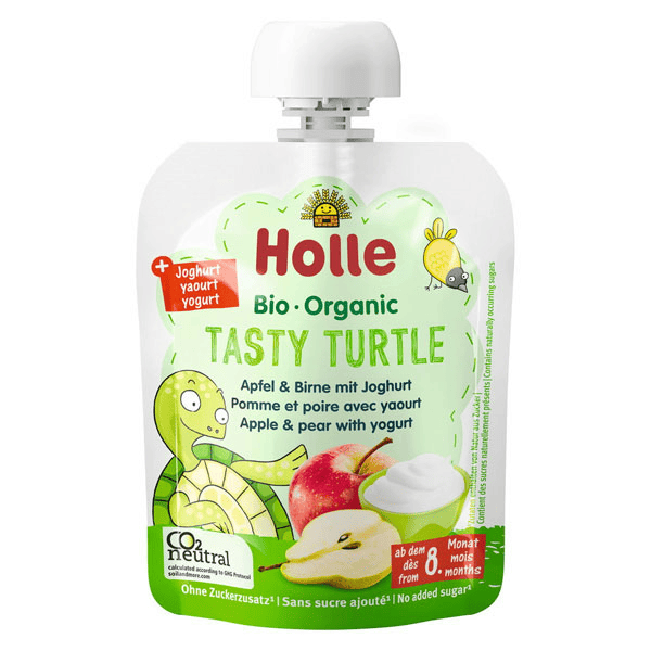 Gourde Yaourt Tasty Turtle Pomme Poire +8m Bio 85g 2