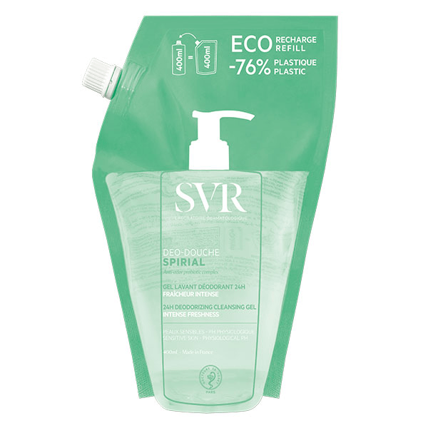 SPIRIAL DEO DOUCHE RECHARGE Gel Lavant Déodorant 400ML 3