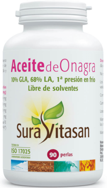 Sura Vitasan Aceite De Onagra Cultivo Ecológico 500Mg 90 Perlas