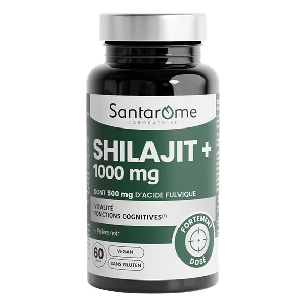 Santarome Shilajit 1000 mg Energie et Fonctions cognitives 60 gélules