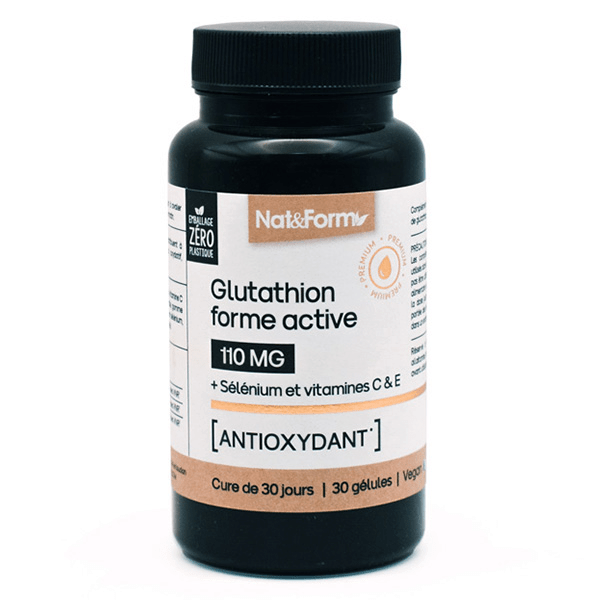 Glutathion forme active + Sélénium et vitamines C & E antioxydant 30 gélules 3