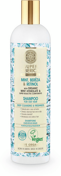 Natura Siberica Champú Menta Abedul y Retinol Cabello Graso 400ml
