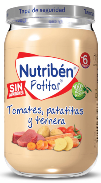 Nutribén PotitoComida Ternera Con Patatas Y Zanahoria 235g