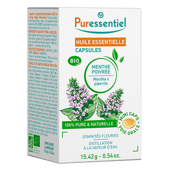 Capsules Huiles Essentielles Capsules de Menthe Poivrée Bio 60 capsules 2