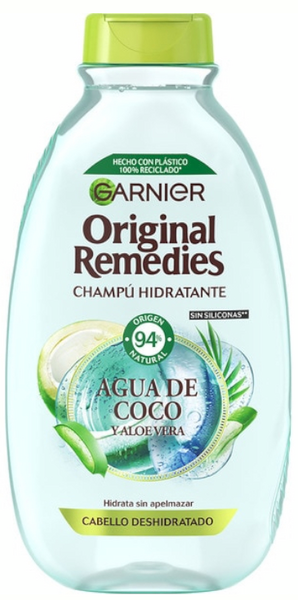 Garnier Original Remedies Champú Agua Coco Y Aloe Vera 300 Ml