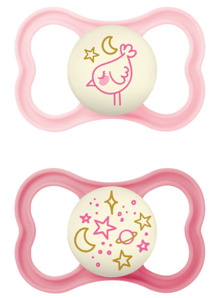 MAM Chupete Supreme Night Rosa Mate +6m 2 uds