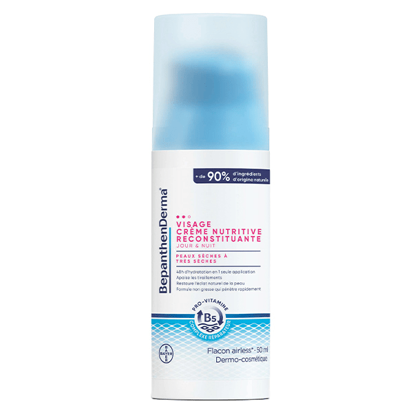 BepanthenDerma Crème Nutritive Reconstituante Visage Peaux Sèches à Très Sèches 50ml 4