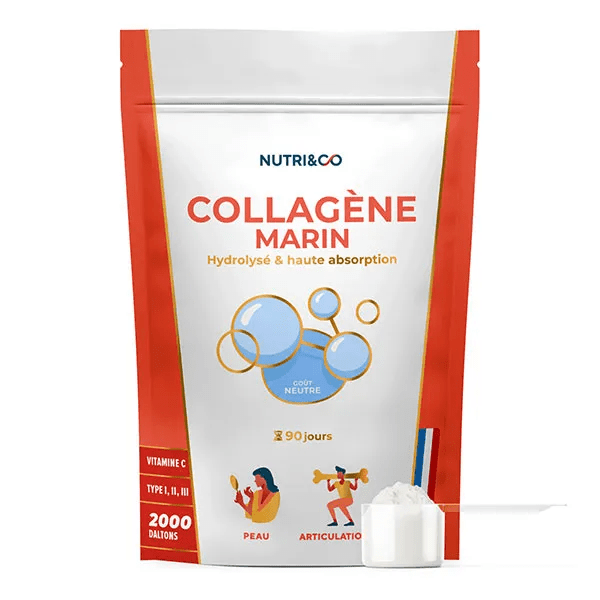 Nutri&Co Collagène Marin Type 1, 2 & 3 Peau & Articulations Goût Neutre 540g