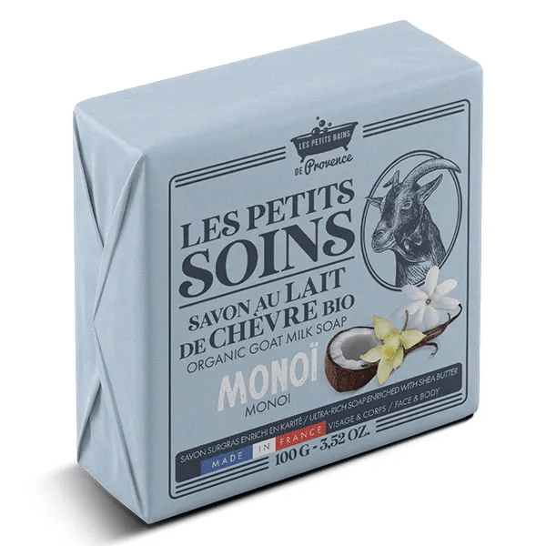 Les Petits Soins Savon au Lait de Chèvre Bio Monoï 100g