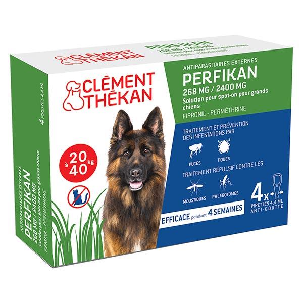 Clement Thekan Perfikan Anti-Puces Anti-Tiques Chien 20-40kg 4 pipettes 2