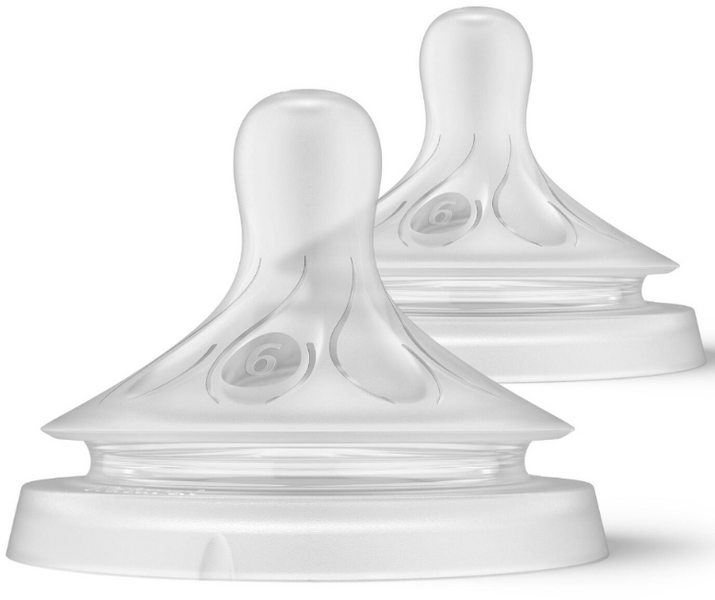 Philips Avent SCY966/02 Tetinas Natural Response Líquidos Espesos +6m 2 uds