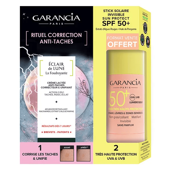coffret éclair de lune la Foudroyante 30ml + Stick solaire invisible 15g offert