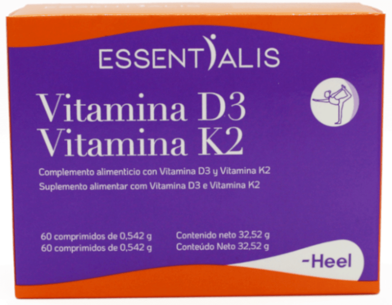 Essentialis Vitamina D3 Vitamina K2 60 Comprimidos