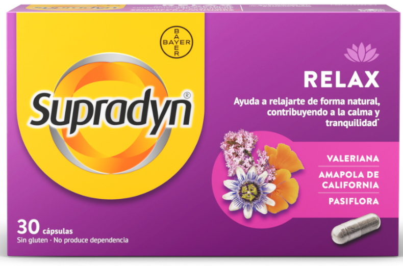 Supradyn Relax, Calma Y Tranquilidad Con Pasiflora Y Valeriana 30 Cápsulas