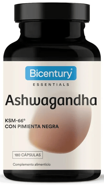 Bicentury Ashwagandha 625mg con Pimienta Negra 180 Cápsulas