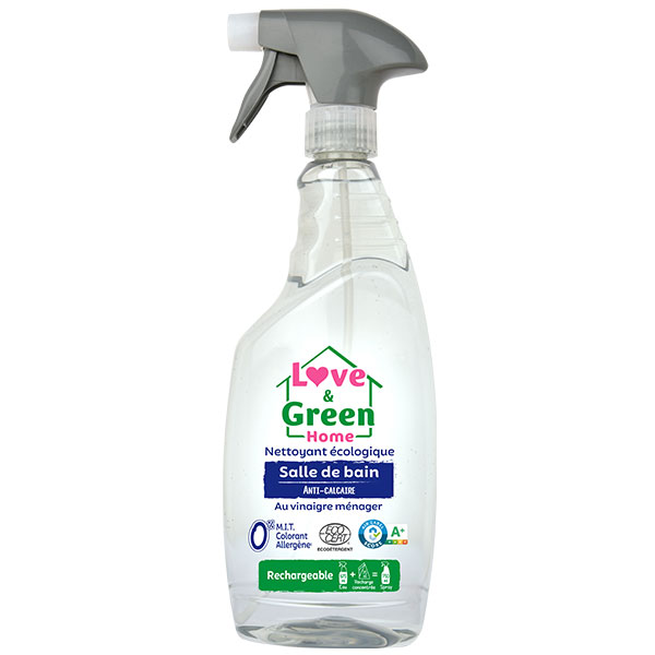 Home Nettoyant Salle de Bain Anti-Calcaire au Vinaigre Ménager - 750ml