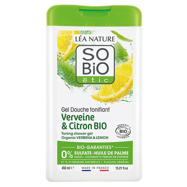 So'Bio Étic Douche Gel Hydratant Verveine et Citron Bio 450ml 2