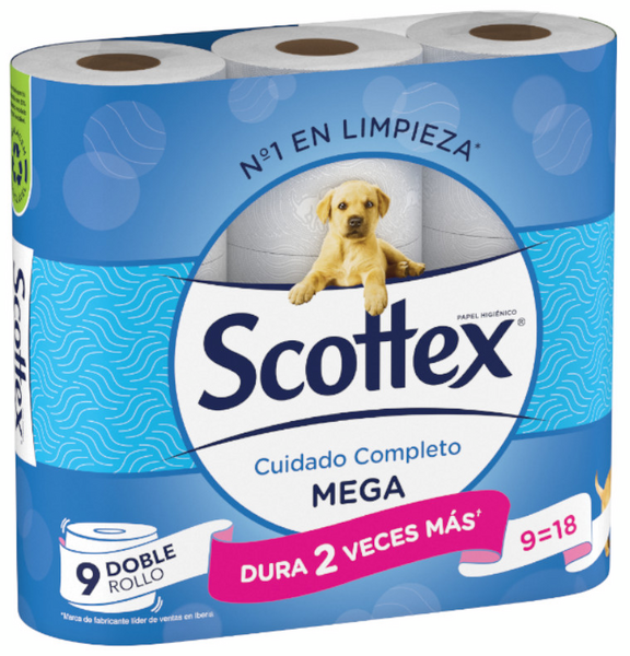 Scottex Papel Higiénico Megarollo 9 Uds