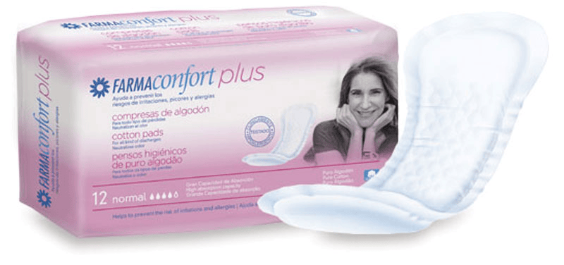 Farmaconfort Mujer Plus Compresas Normales Algodón 12Uds - Imagen 3