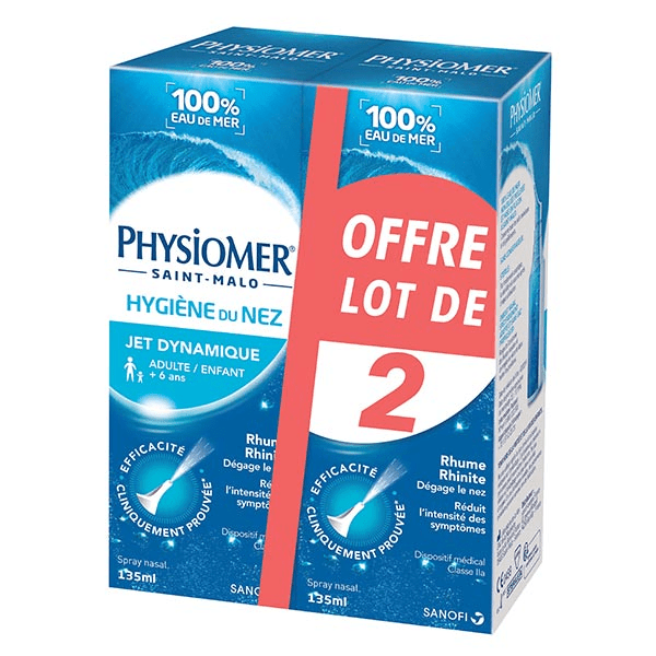 Physiomer Hygiène du Nez Jet Dynamique Lot de 2 x 135ml 2