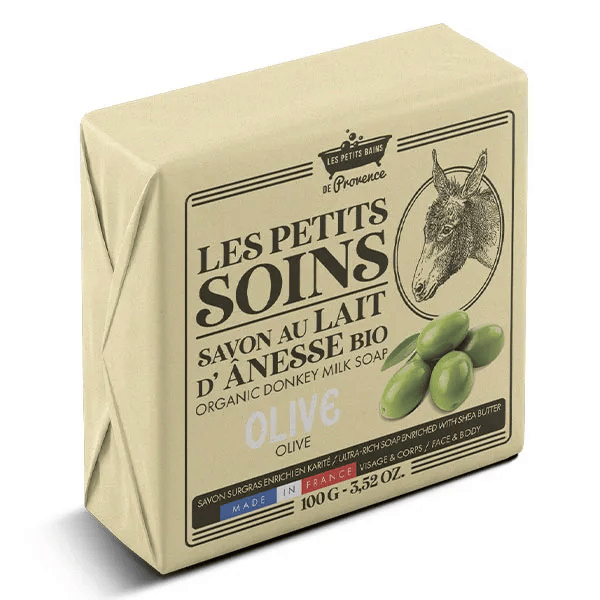 Les Petits Soins Savon au Lait d'ânesse Bio Olive 100g