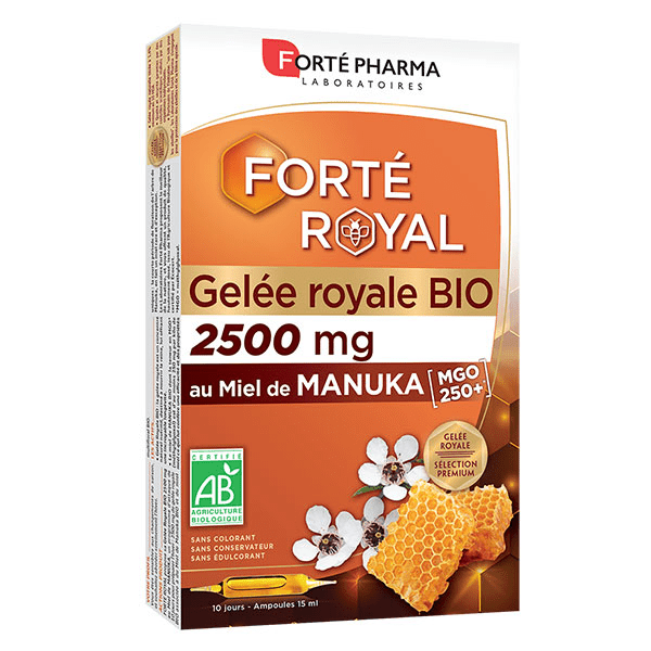Gelée Royale Bio 2500 mg au Miel de Manuka Immunité 10 ampoules 3