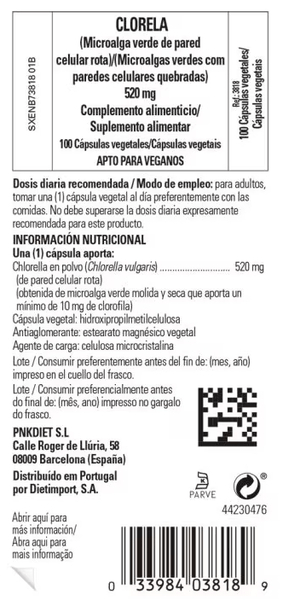 Solgar Clorella 520 Mg 100 Cápsulas Vegetales