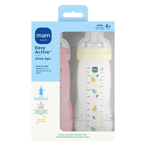 Biberon Easy Active Color Berry 330ml X2 4