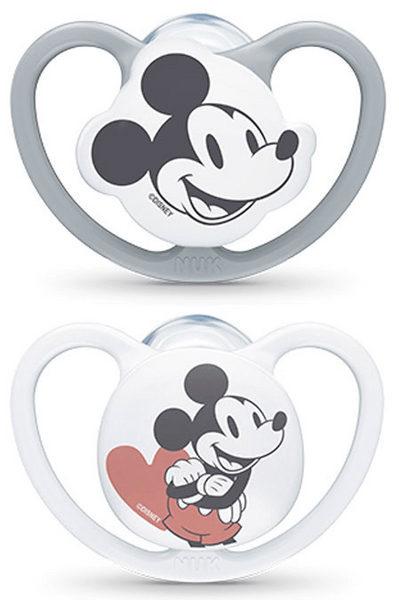 Nuk Space Chupete Mickey Silicona Gris 0-6m