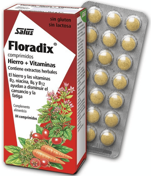 Floradix Mujer Rojos Hierro + Vitaminas 84 Comprimidos