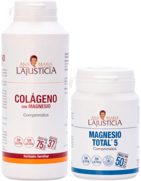 Ana Maria Lajusticia Colágeno y Magnesio 450 Comprimidos + Magnesio Total 5 100 Comprimidos