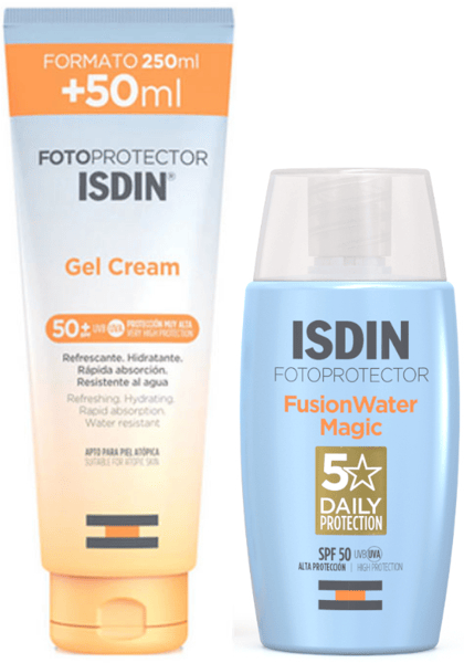 Isdin Fusion Water Magic SPF50 50 ml + Gel-Crema SPF50+ 250 ml
