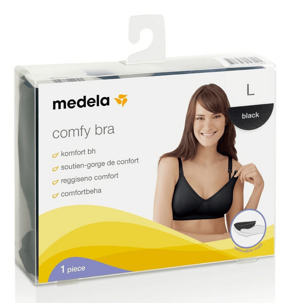 Medela Sujetador de Maternidad Comfy Talla L Negro