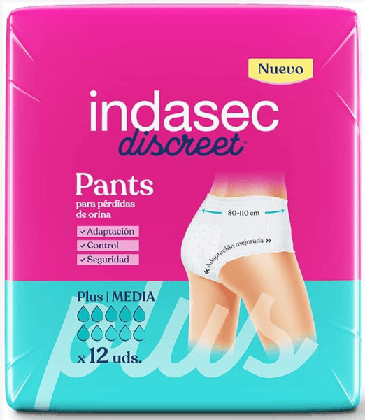 Indasec Pant Talla Media 12uds
