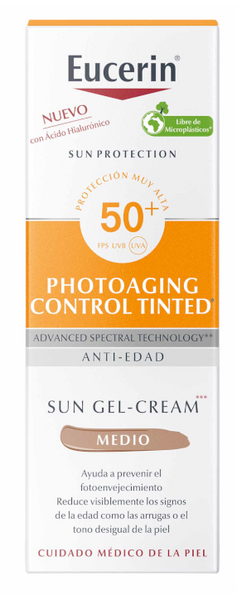 Eucerin Crema Solar Photoaging Tono Medio FPS 50+ 50ml