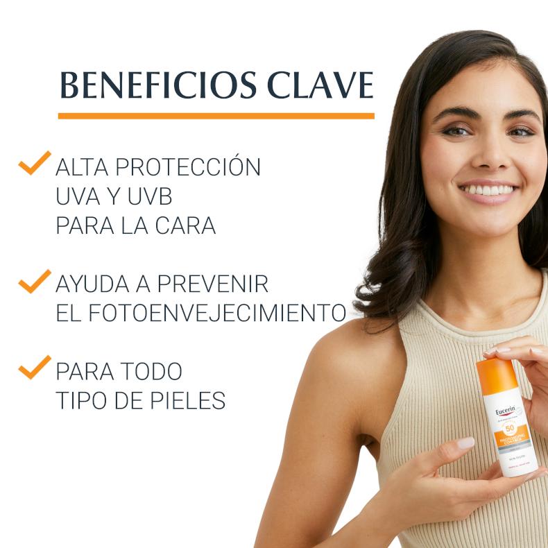 Thumbnail 1 de Eucerin Fluido Solar Facial SPF50+ Anti-Edad 3x50ml ☀️