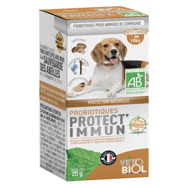 Meilleurs prix pour Vetobiol Probiotiques Protect'Immun Petit Chien Bio 25g