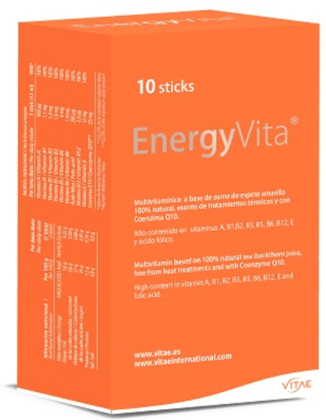 Vitae EnergyVita Vitaminas, Coenzima Q10 y Espino Amarillo 10 Sticks