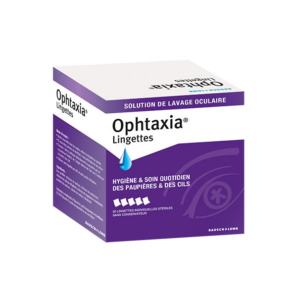 Ophtaxia Lingettes Hygiène des Yeux et Cils - 20 unités