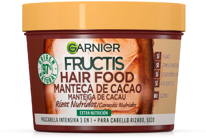 Garnier Fructis Hair Food Mascarilla Manteca De Cacao Intensiva 3 En 1 390 Ml