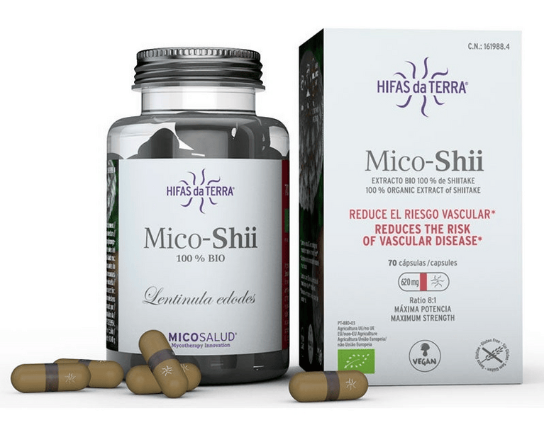 Hifas da terra Mico Shii Extracto de Shiitake Hifas da Terra 70 cápsulas