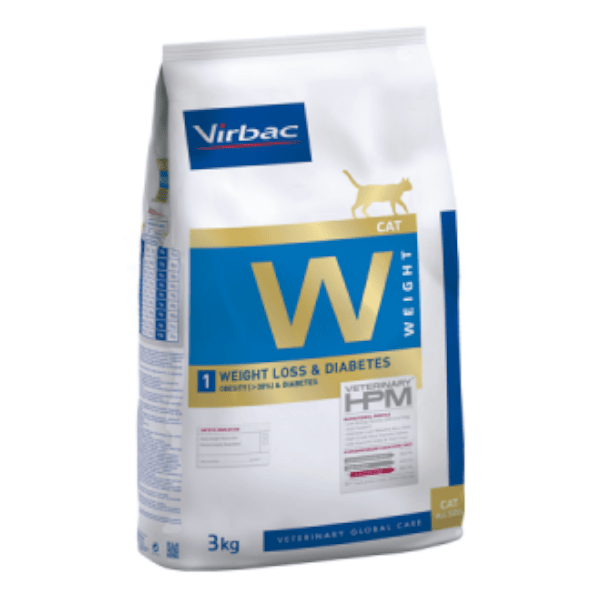 Veterinary hpm Diet Chat Weight 1 Loss (Surpoids >30%) & Diabète Croquettes 3kg 2