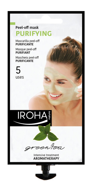 Iroha Nature Mascarilla Peel-Off Purificante Té Verde 5 Usos 25gr