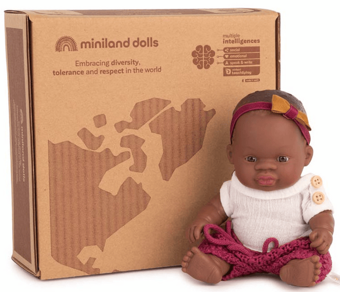 Miniland Muñeca Educativa con Rasgos Africanos 21 cm