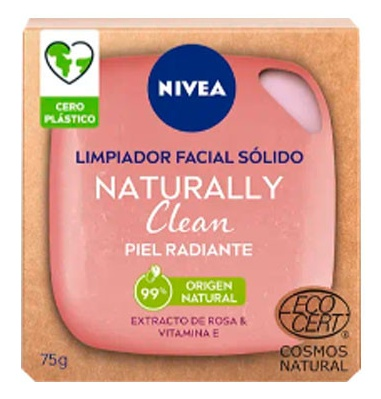 Nivea Naturally Clean Limpiador Facial Sólido Piel Radiante 75g